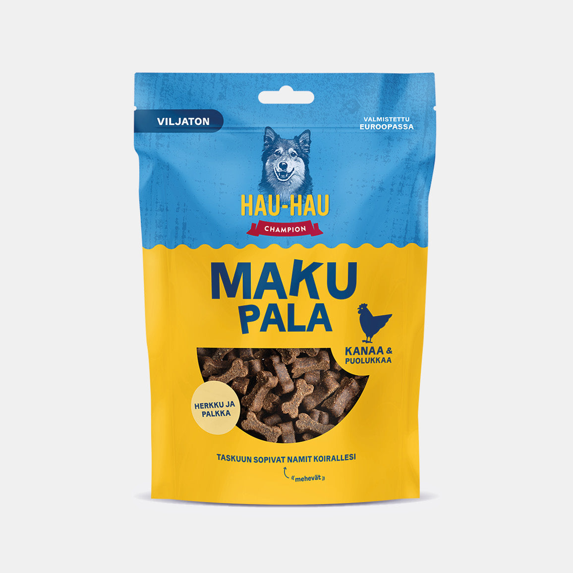 Hau-Hau Champion Makupala Kanaa ja puolukkaa viljaton koiran herkku 200 g pakkauskuva