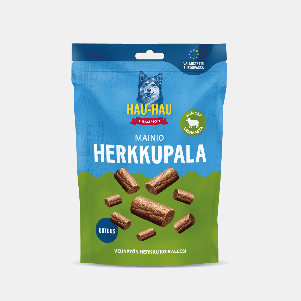 Hau-Hau Champion Mainio Herkkupala Lammasta koiran herkku 100 g pakkauskuva