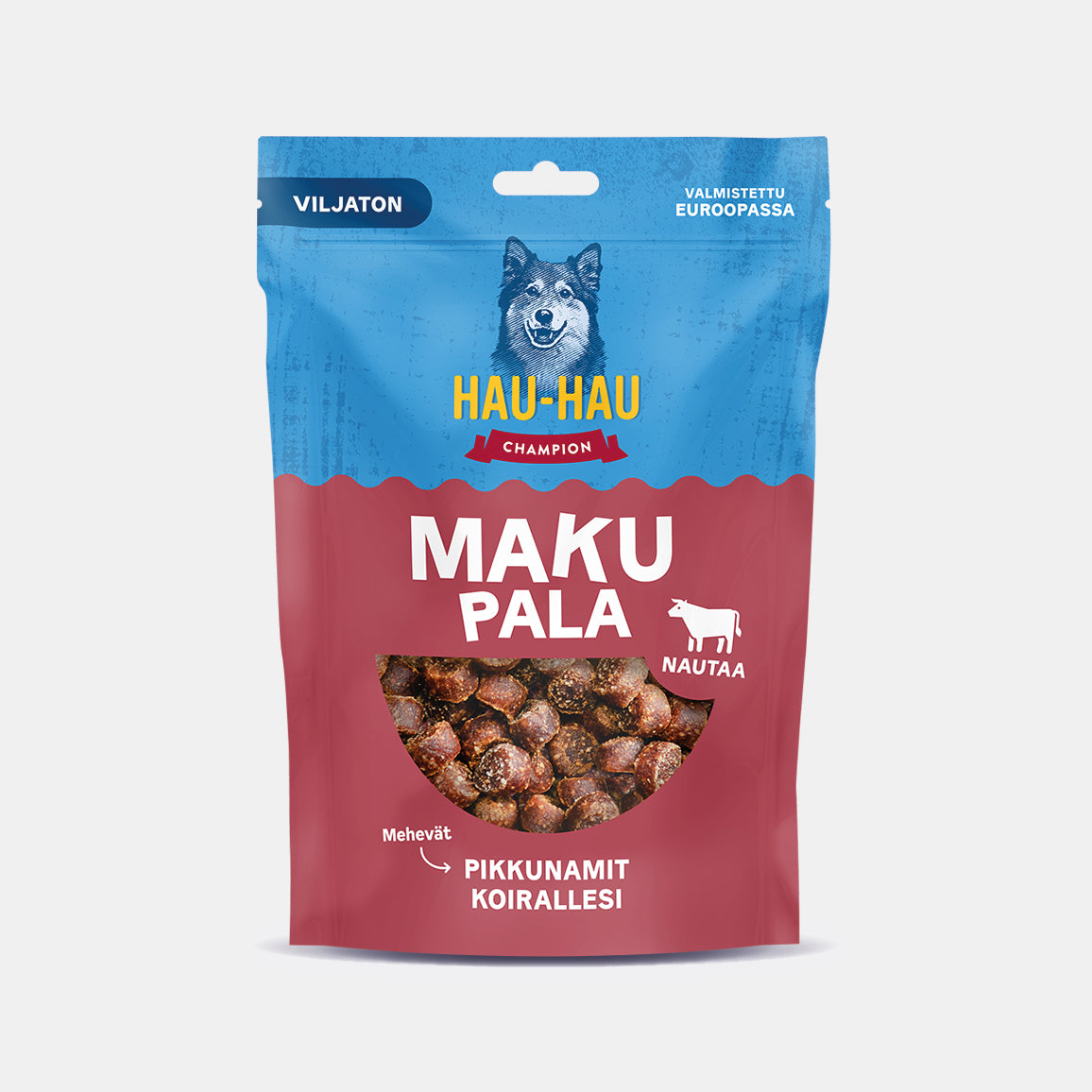 Hau-Hau Champion Makupala Nautaa viljaton koiran herkku 100 g pakkauskuva