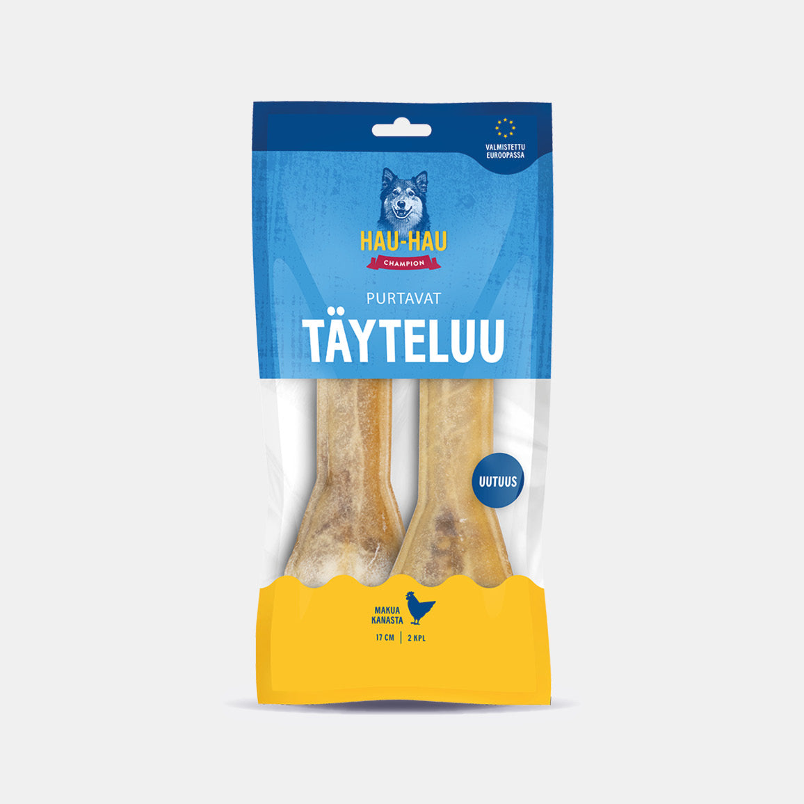 Hau-Hau Champion Purtavat Täyteluu kana 17 cm koiran puruluu pakkauskuva