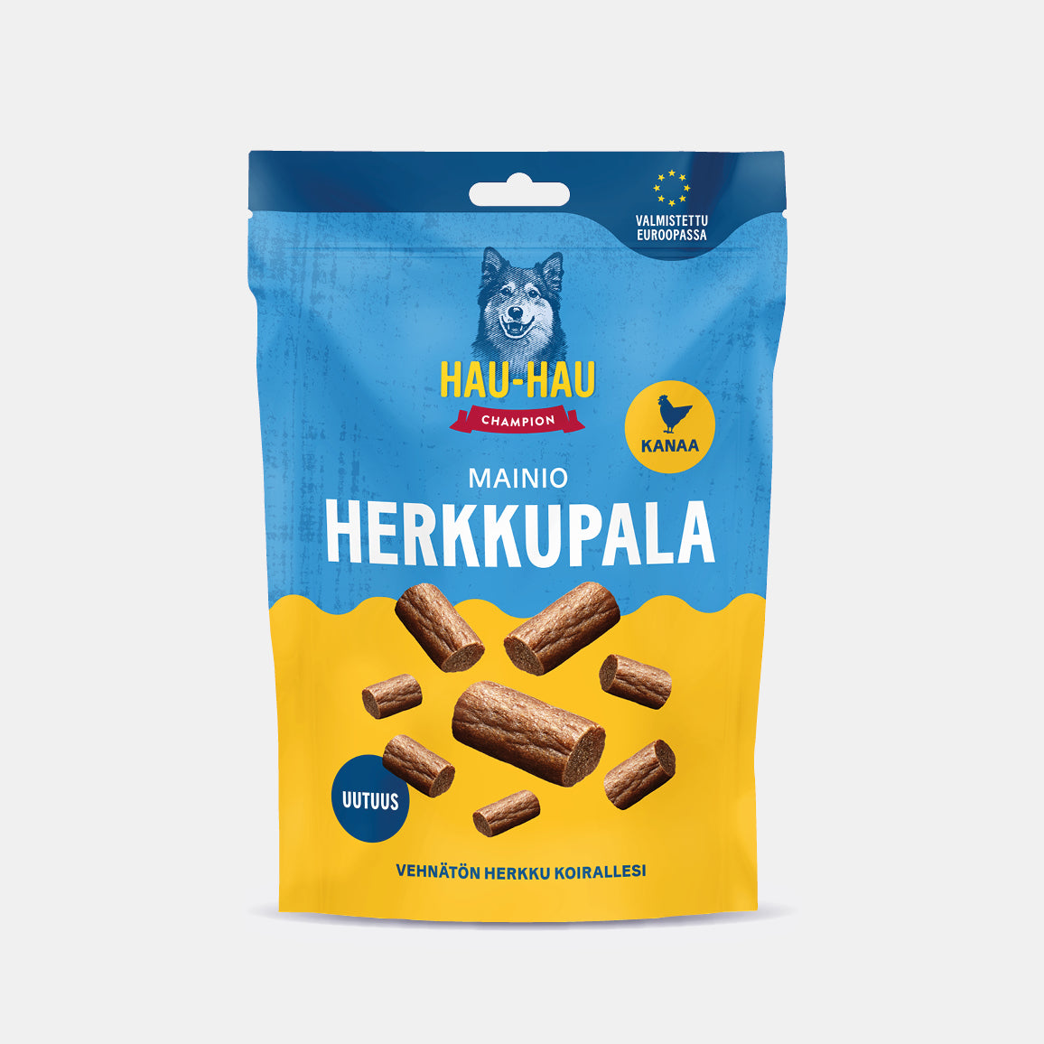 Hau-Hau Champion Mainio Herkkupala Kanaa koiran herkku 100 g pakkauskuva