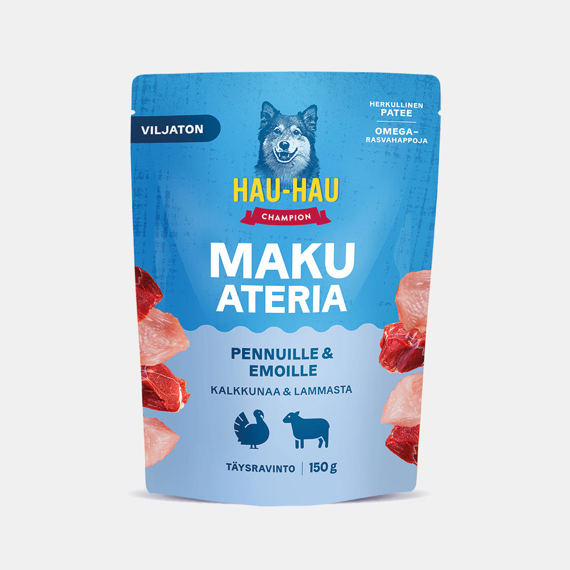 Makuateria kalkkuna ja lammas märkäruoka pennulle 150 g x 16 kpl